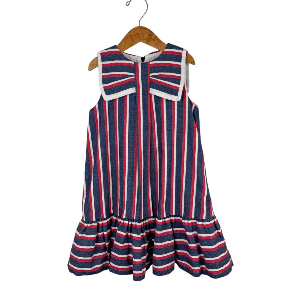 Foque Girl's Striped Sailor Dress